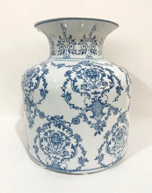 Vase Ceramic Premium Neck Motif — aksesoris ANIA